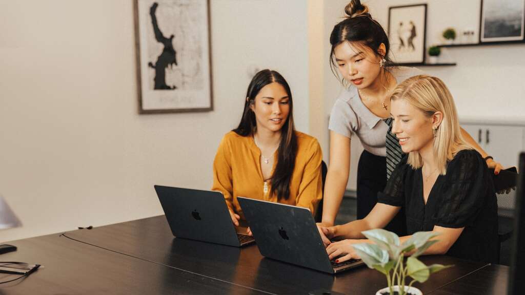 Digital marketing team at work